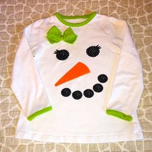Girls Snowman Top 4T
